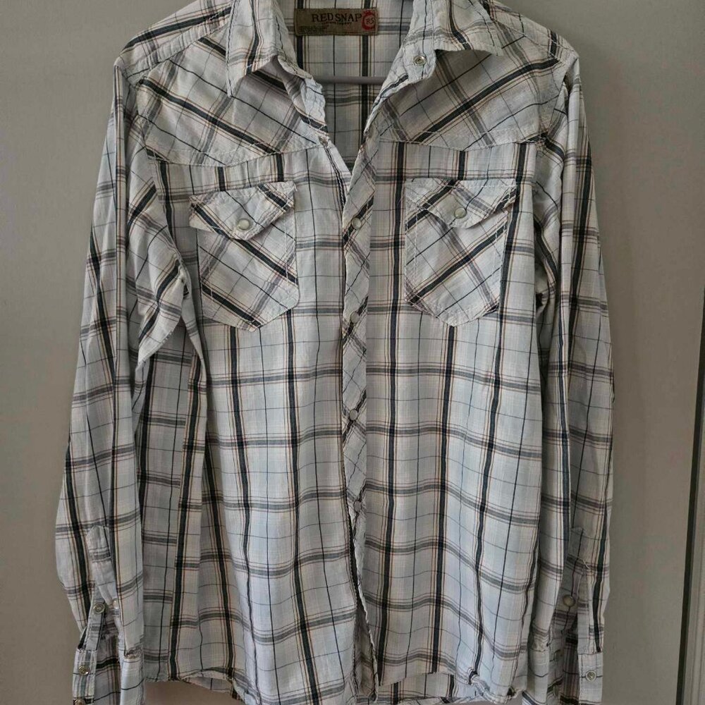 Men's Red Snap Western Shirt